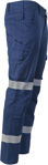Picture of Australian Industrial Wear -WP26HV-Unisex Cotton Taped Stretch Rip-Stop Work Pants With Segmented Tape