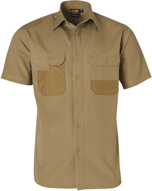 Picture of Australian Industrial Wear -WT05-Men's Durable Short Sleeve Work Shirt