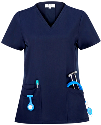 Picture of LSJ Collections 4 Pocket Acti-Vent Scrubs Top (554-PS)