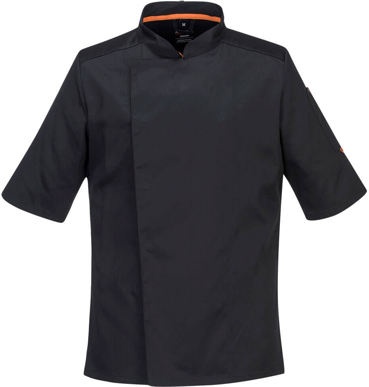 Picture of Prime Mover Workwear Vented stretch chef jacket S/S (C746)