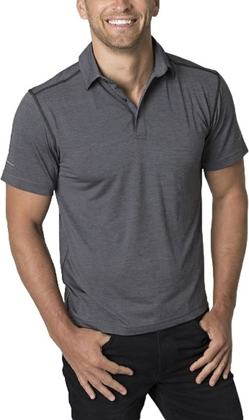 Picture of Be seen-BKP700-Mens Charcoal Heather soft touch fabric polos