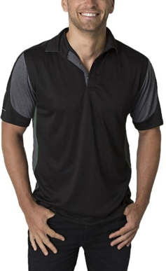 Picture of Be seen-BKP800- Men's Polo With Contrast Soft Touch Heather Fabric At Sleeves And Side Panels
