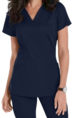 Picture of Grey's Anatomy-GR-41452-Ladies 3 Pocket Mia Scrub Top Indigo Size M