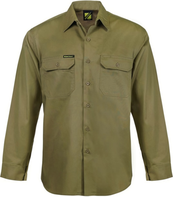 Picture of NCC Apparel Mens Lightweight Long Sleeve Vented Cotton Drill Shirt (WS4011)