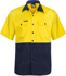 Picture of NCC Apparel Mens Lightweight Hi Vis Two Tone Short Sleeve Vented Cotton Drill Shirt (WS4248)