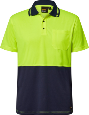 Picture of NCC Apparel Mens Hi Vis Two Tone Short Sleeve Micromesh Polo With Pocket (WSP208)