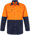 Picture of NCC Apparel Mens Hi Vis Long Sleeve Cotton Drill Industrial Laundry Shirt With Press Studs (WS3032)