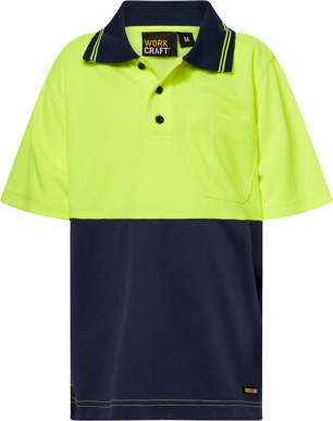 Picture of NCC Apparel Kids Hi Vis Short Sleeve Micromesh Polo With Pocket (WSPK20)