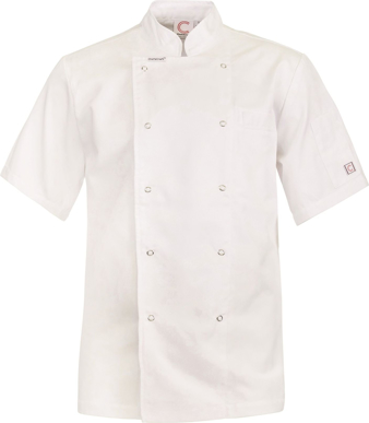 Picture of NCC Apparel Mens Lightweight Executive Short Sleeve Chef Jacket With Press Studs (CJ052)