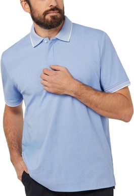 Picture of NNT Uniforms - Mens Textured Cotton Poly Short Sleeve Polo - Light Blue (CATJA4-LTB)
