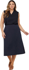 Picture of NNT Uniforms Womens Satin Back Crepe Sleeveless Top - Navy (CATUQX-NAV)