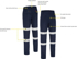 Picture of Bisley Workwear Biomotion Taped FR Ripstop Pant - 240 GSM (BP8580T)