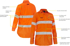 Picture of Womens  Apex 185 Taped Hi Vis Ripstop Fr Vented Shirt (BL8439T)