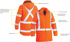 Picture of Bisley Workwear Taped Hi Vis Puffer Jacket With X Back (BJ6379XT)