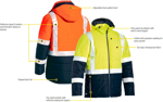 Picture of Bisley Workwear Taped Hi Vis Puffer Jacket (BJ6929HT)
