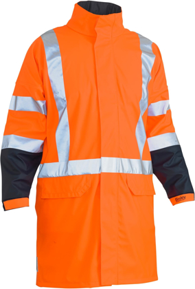 Picture of Bisley Workwear X Taped Hi Vis TTMC Stretch PU Rain Coat (BJ6955XT)