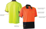 Picture of Bisley Workwear Hi Vis Polyester Mesh Polo (BK1219)