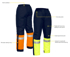 Picture of Bisley Workwear Taped Two Tone Hi Vis FReezer Pants (BP6451T)