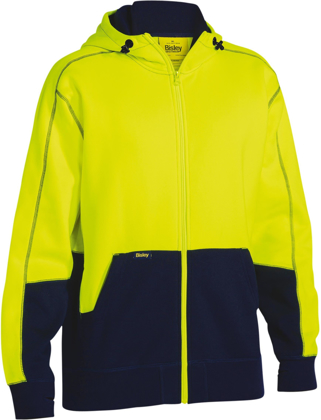 Picture of Bisley Workwear Hi Vis Zip Front Fleece Hoodie (BK6819)