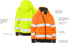 Picture of Bisley Workwear Womens Taped Hi Vis Fleece Zip Front Hoodie With Sherpa Lining (BKL6819T)