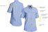 Picture of Bisley Workwear Womens Short Sleeve Chambray Shirt (BL1407)