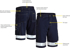 Picture of Bisley Workwear Taped Cool Vented Lightweight Cargo Short (BSHC1432T)