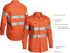 Picture of Bisley Workwear Taped Hi Vis Drill Shirt (BT6482)