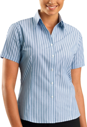 Picture of John Kevin Womens Short Sleeve Fashion Stripe Shirt (323 Plum)