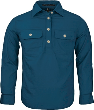 Picture of Ritemate Workwear-Kids Pilbara Closed Front Long Sleeve Shirt (RM400CF)