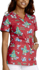 Picture of Cherokee Scrubs Womens Meowy Christmouse Scrub Top (CK616 MWCM)