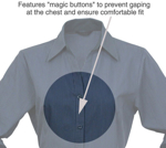 Picture of Stencil Womens Silvertech 3/4 Sleeve Shirt (2136Q Stencil)