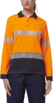 Picture of Hard Yakka Womens Long Sleeve Hi Vis Taped Polo (Y08604)