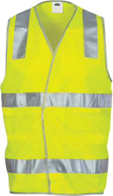 Picture of DNC Workwear Day/Night Safety Vest With Hoop & Shoulder Generic Reflective Tape (3503)