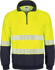 Picture of DNC Workwear Hi Vis Segment Taped 1/2 Zip Fleece Windcheater (3529)