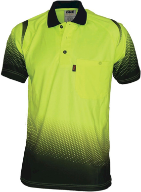 Picture of DNC Workwear Ocean Hi Vis Sublimated Polo (3568)