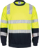 Picture of DNC Workwear Hi Vis 2 Tone, Crew Neck Fleece Sweat Shirt - CSR Reflective Tape (3722)