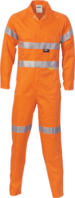 Picture of DNC Workwear Hi Vis Taped Cotton Coverall - 3M Reflective Tape (3854)