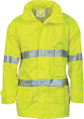 Picture of DNC Workwear Hi Vis Taped Breathable Anti Static Jacket - 3M Reflective Tape (3875)
