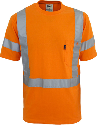 Picture of DNC Workwear Hi Vis Cotton Taped T-shirt Short Sleeve (3917)