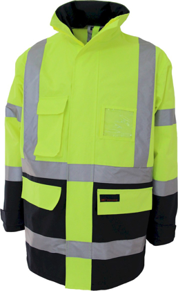 Picture of DNC Workwear Hi Vis Taped Two Tone Biomotion "H" Pattern Jacket (3962)