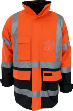 Picture of DNC Workwear Hi Vis Taped Biomotion 2 Tone "H" Pattern "6 In 1" Jacket (3964)
