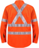 Picture of Ritemate Workwear Taped Open Front Long Sleeve Shirt - “X” Back Reflective Tape (RM106XR)