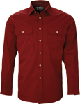 Picture of Ritemate Workwear Pilbara Mens Open Front  Light Weight Long Sleeve Shirt (RM500BT)