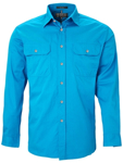 Picture of Ritemate Workwear Pilbara Mens Open Front  Light Weight Long Sleeve Shirt (RM500BT)