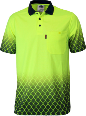 Picture of DNC Workwear Hi Vis Sublimated Metal Mesh Polo (3551)