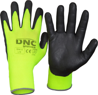 Picture of DNC Workwear Hi Vis Nitrile Supaflex Gloves (GN10)