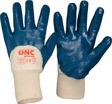 Picture of DNC Workwear Blue Nitrile 3/4 Dip Gloves (GN32)