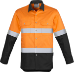 Picture of Syzmik Mens Hoop Taped Industrial Long Sleeve Shirt (ZW123)