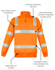 Picture of Syzmik Unisex Hi Vis VIC Rail 1/4 Zip Pullover (ZT640)