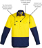 Picture of Syzmik Mens Closed Front Long Sleeve Shirt (ZW560)